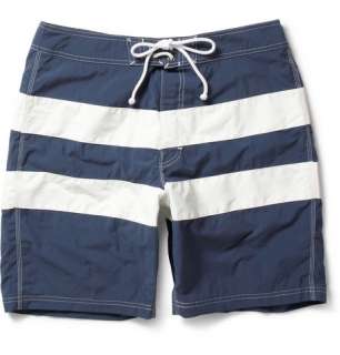 Crew Long Length Striped Swim Shorts  MR PORTER