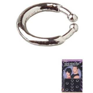 Fake Silver Clip on Costume Earring Lip Ring Body Hoop