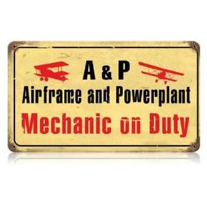  Airframe Mechanic Vintaged Metal Sign