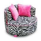 NewCo Redondo Chair Minky   Zebra Pattern   22H x 30W x 30D   70120