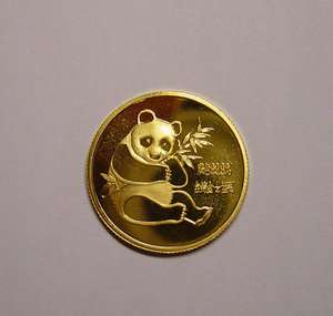 CHINA 1982 Gold BU PANDA 1/4 OZ  