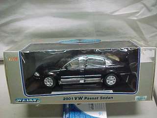 2001 Volkswagen Passat Sedan Welly Black Tan Interior 1/18 Diecast 