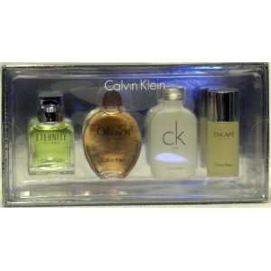  by Calvin Klein for Men, Mini Set (Obsession, Eternity, Ck One, Ck 