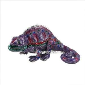  Chameleon Jewelry Trinket Box Bejeweled Purple