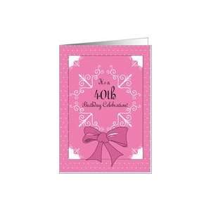  40th Birthday Invitation, Pink for Her Card Toys & Games