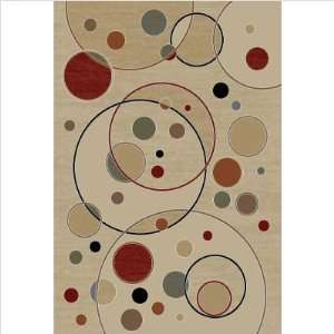  Jewel Balloons Ivory Contemporary Rug Size 67 x 93 