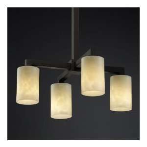 Justice Design Group CLD 8920 10 DBRZ Clouds 4 Light Chandeliers in 