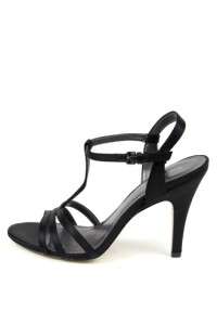 Calvin Klein Rudie Black Ivory Chocolate Brown T Strap Sandal heels 