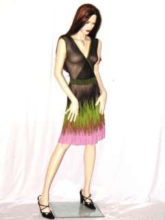 MISSONI NEW $1K Sheer Varigated Knit Dress NWT Sz 10 46  