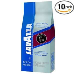 Lavazza Tierra Intenso Ground Coffee, 2.25 Ounce (Pack of 10)