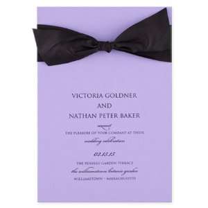    Lavender Black Tie Wedding Invitations