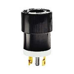 Bryant 7485np Midget Locking Device Plug, Ml 3p, 15a, 125/250v, Black 