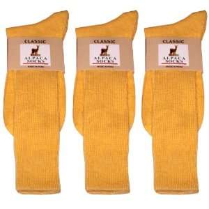  Alpaca Classic Socks   3 Pairs Small   Light Yellow 