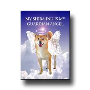 Shiba Inu Guardian Angel Fridge Magnet No 3