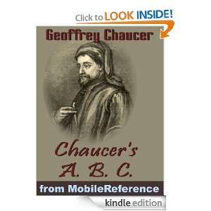 Chaucers A. B. C. (mobi) Geoffrey Chaucer  Kindle Store