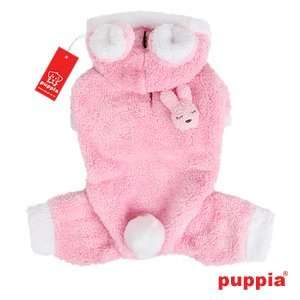  Fluffy Bunny Snowsuit By Puppia   Pink Small (Neck 9.44 