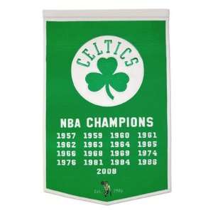   Celtics 24 x 36 Wool Dynasty NBA Banner Green