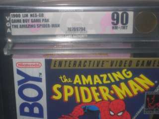SpiderMan Nintendo Gameboy Sealed NEW VGA 90 GOLD 23582058009  