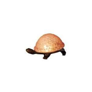  Pink Art Glass Turtle Accent Lamp Meyda 18005