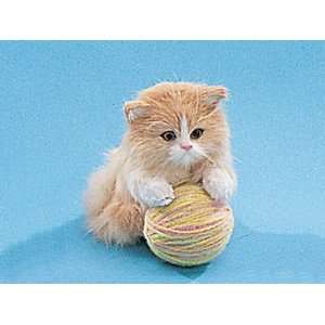 Cat Small Paws On Ball Decoration Collectible Play Cute Furry Handmade 