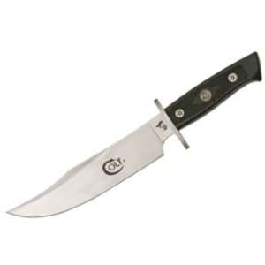 Colt Knives 1 Bowie Fixed Blade Knife with Checkered Brown Wood 