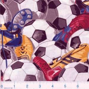  45 Wide Soccer Nut Fabric By The Yard Arts, Crafts 