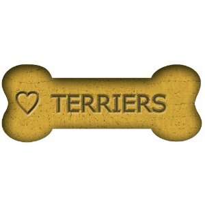   by 2 1/4 Inch Car Magnet Biscuit Bones, Love Terriers