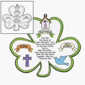  Color Your Own Shamrock Trinity Cutouts   Craft Kits 