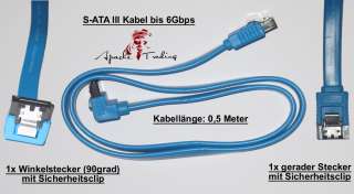   Daten Kabel S ATA 3 , S ATA 600 SATA 600 6 GB/s Winkel Clip  
