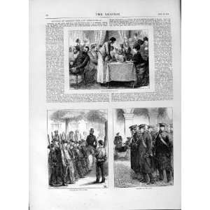  1874 PARIS CAFÉ RESTAURANT CHILDREN SOLDIERS FRANCE