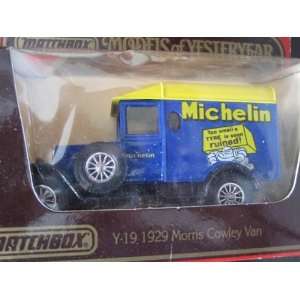  1929 Morris Cowley Van (Dark Blue) Michelin Logo Matchbox 