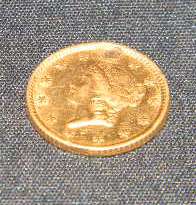ANTIQUE UNITED STATES 1854 LIBERTY HEAD GOLD DOLLAR  