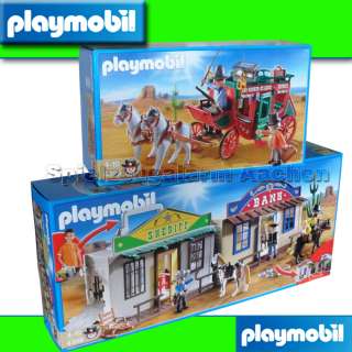 Playmobil Western Set 4398 Western City + 4399 Kutsche  