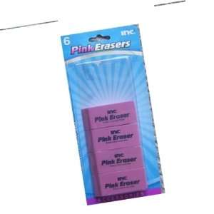  6 Pink Erasers Toys & Games