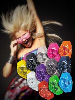 Madison New York Silikon Candy TIME Armbanduhr viele Farben NY Uhr 