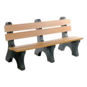    Colonial Recycled Plastic Outdoor Bench 6 L Patio, Lawn & Garden