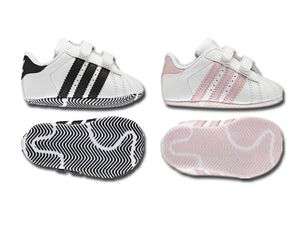 Adidas Baby Schuhe Superstar 2 CMF Crib Weiß Schwarz Pink Neu 