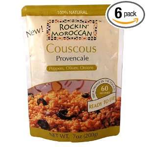 Rockin Moroccan Mediterranean couscous, 7 Ounce Bags (Pack of 6 
