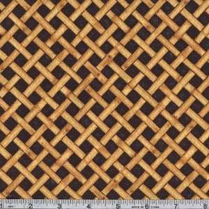  45 Wide Sumatra Bamboo Trellis Black Fabric By The Yard 