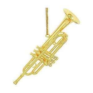  Gold Metal Trumpet Ornament