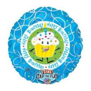   15819 28 Inch Happy Birthday Cupcake Singatune