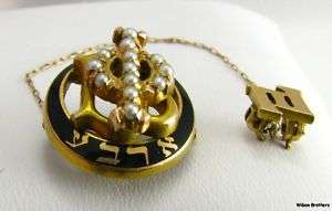 GAMMA PHI BETA   14k Gold sorority Pearled Badge PIN  
