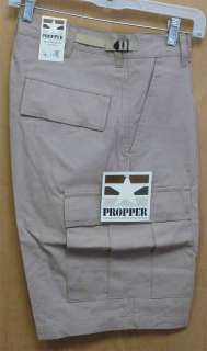 Propper 100% Rip Stop Cotton BDU Khaki Shorts NWT Large  