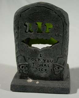 HALLOWEEN Gravestone RIP I Told You I Was Sick Candle Holder    FREE 