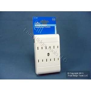  10 Leviton White 1 to 6 Receptacle Outlet Adapters 49687 W 