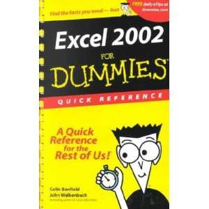  Excel 2002 for Dummies Quick Reference **ISBN 
