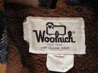 Vintage Mens Woolrich Wool Jacket Plaid Zippered Coat M Medium VEUC 