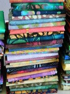   14 oz of Quilt Cotton Fabric Scraps Batik & Tie Dye & Novelty  