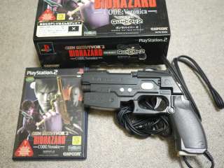 PS2 GUN SURVIVOR 2 BIOHAZARD CODE Veronica & Guncon 2 Box Gun 