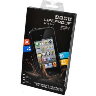 New Lifeproof Waterproof Black Apple iPhone 4 4S Cover Skin Case Life 